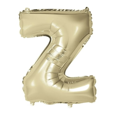 Way to Celebrate! Foil Party Letter Balloon, "Z", Gold, 14in