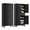 Black, variant on Elegant Furniture 71" H Farmhouse Kitchen Storage Cabinet with Drawer and 4 Doors,White Pantry Cabinets,Metal Storage Cabinet for Kitchen,Living Room