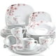 thumbnail image 1 of Veweet Series Annie Juegos De Vajilla De Porcelana Para 6 Platos Blancos Con Flores Rosas Juegos De Cena De 30 Piezas Que Incluyen Platos Llanos Platos De Postre Juego De Platos Hondos Tazas Y Platill, 1 of 5