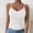 #031-White, variant on Womens Tops V Neck Ribbed Camisole with Built in Bra Pads Stretchy Slim Fit Tank Top for Daily or Layering Gift