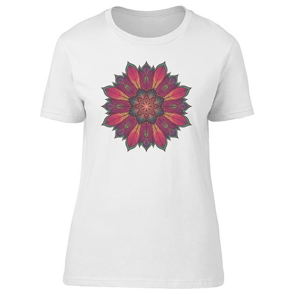 Floral Sunset Watercolor Mandala Tee Women's -Image by Shutterstock