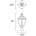 thumbnail image 2 of Maxim Morrow Bay DC Three Light 24-Inch Outdoor Post Light - Earth Tone - 3181WGET, 2 of 2