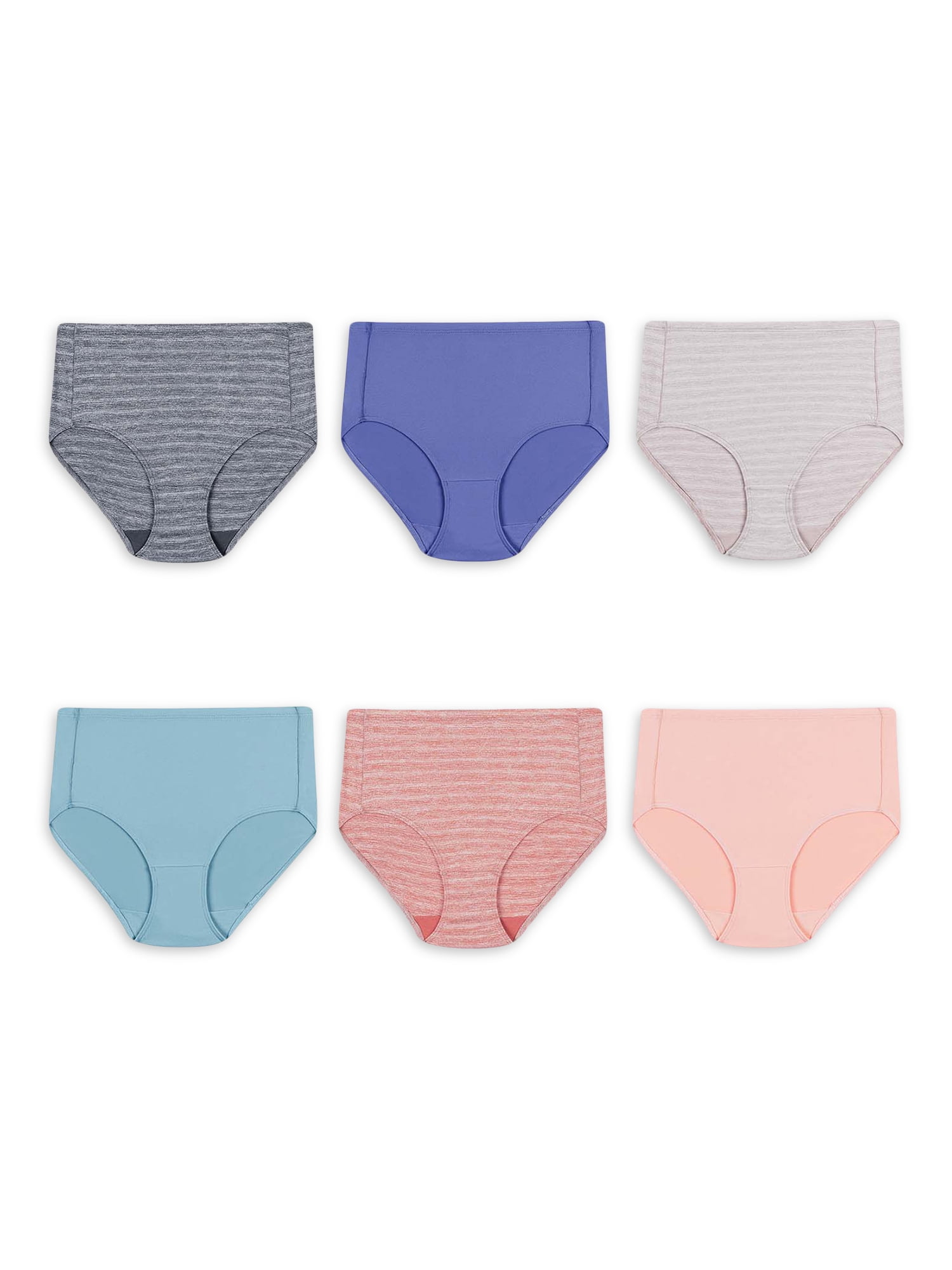 Hanes Women's Pure Comfort Microfiber Brief Underwear, 6-Pack