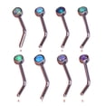 thumbnail image 3 of Nose Studs Simple Style Woman Dressing Adorn Fashion Decor Accessory Stainless Steel L-shaped Body Piercing Jewelry Screw Pin Type 5, 3 of 7