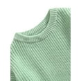 thumbnail image 4 of GXFC Little Girls Fall Sweaters 6M 12M 18M 2T 3T 4T 5T Kids Girls Long Sleeve Solid Knit Pullovers Tops Casual Fall Knitwear Clothes for Children Girls, 4 of 7
