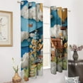 thumbnail image 2 of Blackout Curtains Decor Fairy Tale Cabin Balloon for Bedroom Living Room Grommet Window Drapes 2 Panel Set, 2 of 5