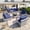 Navy Blue, variant on 7-Piece Patio Furniture Set, Outdoor Patio Furniture with Thick Cushions, Modular Patio Sofa, Dual-Strand Wicker Rattan, Rust-Resistant Frame, Backyard Furniture for Garden, Deck, Navy Blue