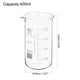 thumbnail image 2 of Uxcell vaso de precipitados de vidrio de forma alta de 400 ml, tazas de medición graduadas de borosilicato 3.3, 2 of 5