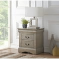 thumbnail image 6 of Wooden Two Drawer Nightstand In Antique Gray Finish- Saltoro Sherpi, 6 of 7