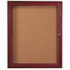 Aarco Products CBC3630R 1-Door Enclosed Bulletin Board - Cherry