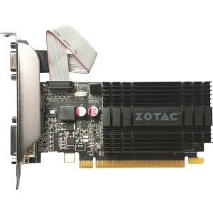 Zotac GeForce GT 710 Graphic Card - 954 MHz Core - 2 GB DDR3 SDRAM - PCI Express 2.0 - Low-profile - Single Slot Space Required - 64 bit Bus Width - SLI - Passive Cooler - OpenGL 4.5, OpenCL,