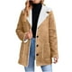 thumbnail image 2 of Chaquetas y abrigos casuales de manga larga sin capucha para mujer, abrigo de invierno cálido compuesto con cuello de solapa y botones, abrigo para mujer, 2 of 7