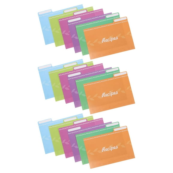 Raindrops Portable Paper Recipe Organizer Dividers for Kitchen and Travel