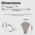thumbnail image 2 of Deco Window Modern 1 Inch Stainless Steel Pyramid Adjustable Single Curtain Rods, 44 - 120 Inch, 2 of 5