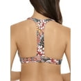 thumbnail image 2 of Time and Tru Women's Reversible Peony Swimsuit Top, 2 of 17