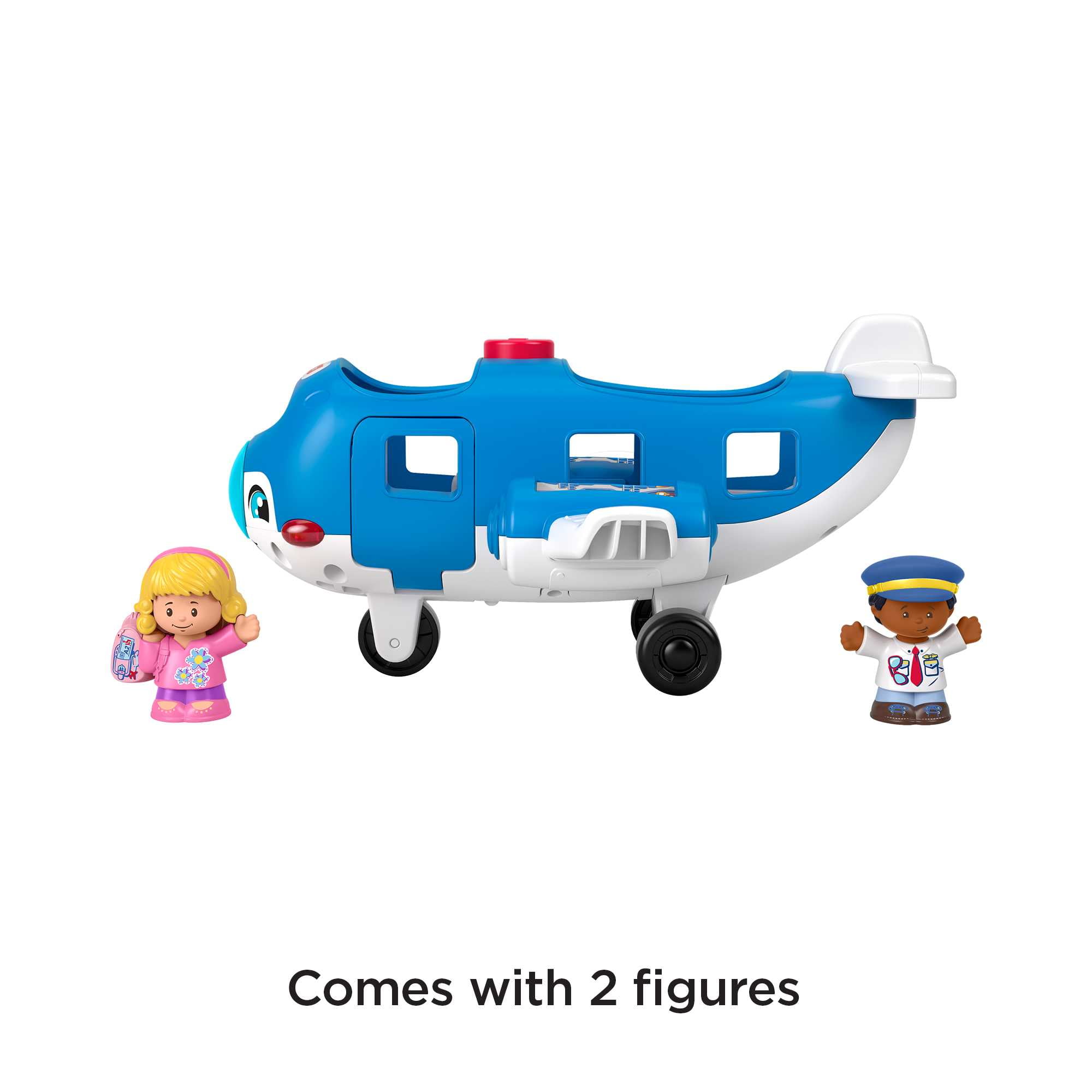 Fisher-Price Little People Travel Together Airplane Musical Toddler Toy with 2 Figures