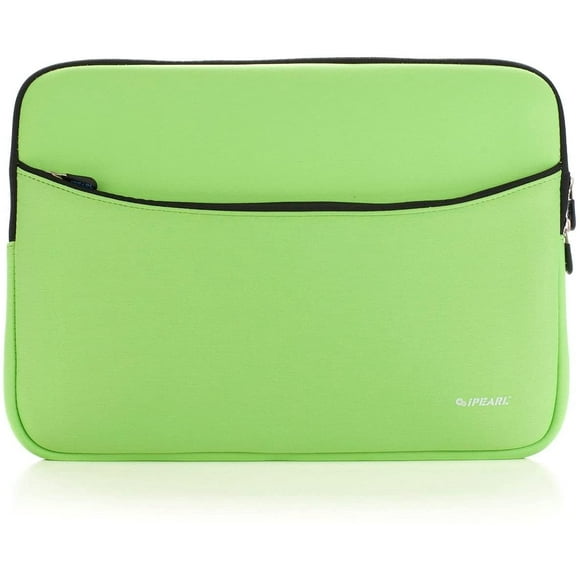iPearl 13-inch Soft Neoprene Sleeve Case for MacBook UltraBook laptop (built-in external pocket) (Green)