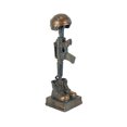 thumbnail image 1 of Antique Bronze Finish Battle Cross Fallen Soldier Helmet Boots and Rifle Statue, 1 of 3