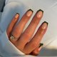 thumbnail image 1 of 30 piezas de punta francesa de color verde oscuro, uñas postizas cortas y cuadradas, uñas postizas cortas, ataúd, acrílico, pegamento francés en uñas postizas para mujeres, natural, 15 tamaños, 1 of 1