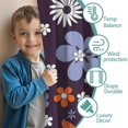 thumbnail image 3 of Blackout Kids Curtains,Darkpurple Daisy Flower Orange Petals Pattern Childrens Insulated Curtains Set Of 2,Bedroom Essentials,Toddler Room Decor 52"x84", 3 of 5
