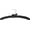 Black, variant on INTERNATIONAL HANGER Black Satin Padded Top Hanger with Studs for Hanging Straps, 100 Pack