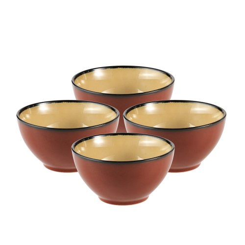 Gourmet Basics Belmont Red Cereal Bowl (24Ounce, Set of 4) Walmart