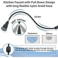 thumbnail image 6 of Black Kitchen Faucet Single Hanle 2Hole Sink Mixer Faucet Pull Out/Down Sprayer, 6 of 16