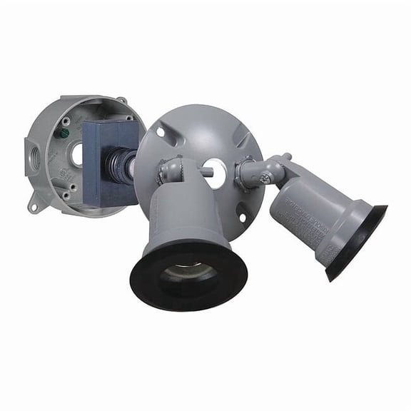 Taymac Lampholder,INC,Surface Mnt,Gray,2 Heads LTP233S