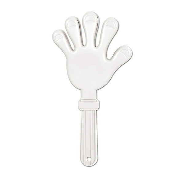 Club Pack of 12 Fun Party-Time White Giant Hand Clapper Party Favors 15"
