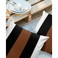 thumbnail image 2 of Pack of 2 Outdoor Pillow Covers, Boho Black Brown and White Striped Tribal Farmhouse Style Waterproof Square Throw Pillowcase Cushion Decorative Pillow Covers for Couch Patio Tent, 20x20 in, 2 of 6
