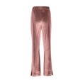 thumbnail image 5 of Byworldtasic Women's Velvet Pants with Drawstring Waist Wide Legs Casual Lounge Pants Side Slit Trousers, 5 of 9