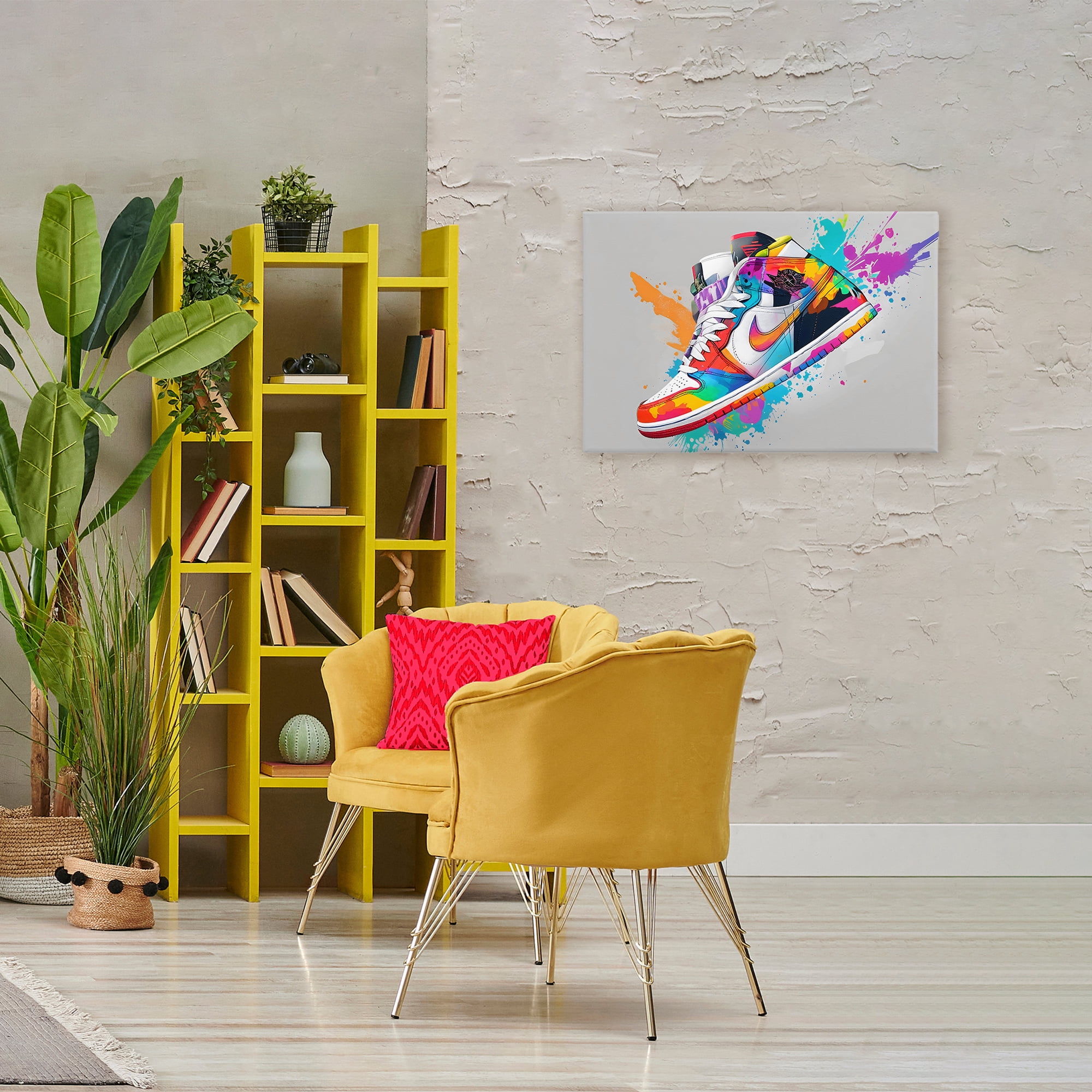 Stupell Industries Hightop Sneaker with Splatter Canvas Wall Art, design by Creative Studio