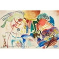 thumbnail image 2 of Wassily Kandinsky 14x11 Gold Ornate Wood Frame and Double Matted Museum Art Print Titled - Design for 'All Saints II (Composition with Saint) ’(1911), 2 of 4