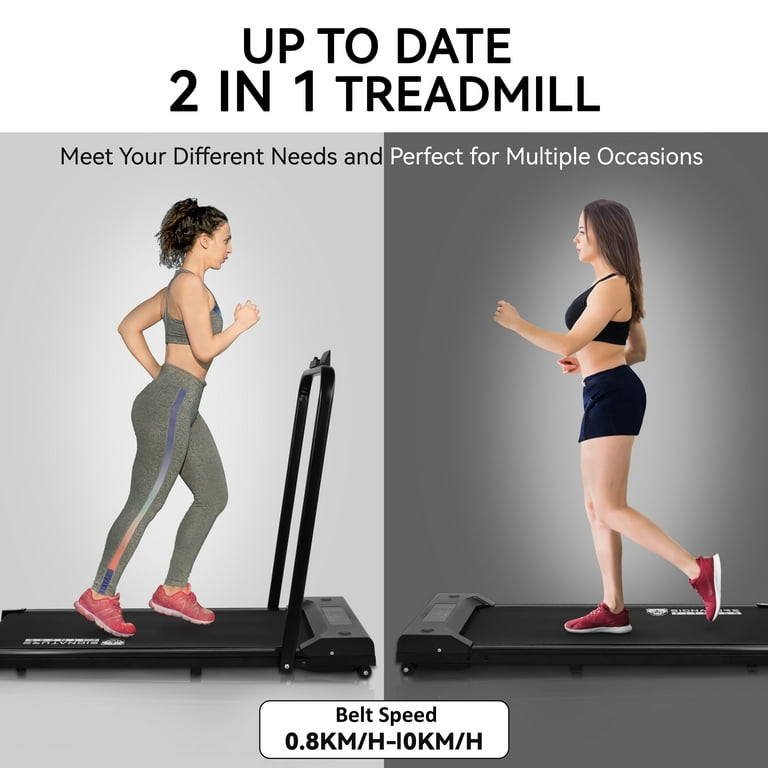 BalanceFrom 2 in 1 Under Desk Treadmill 2.25HP Foldable Electric