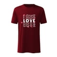 thumbnail image 1 of DPTALR T-Shirt à Manches Courtes pour Hommes, Imprimé Amour Décontracté, Col Rond, 1 of 3