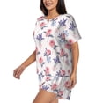 thumbnail image 2 of Wukai Lavender Flowers Women's Pajama Set,Short-Sleeve Top and Shorts with Elastic Waistband and Pockets for Loungewear, Yoga, and Casual Wear-Small, 2 of 8