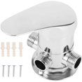 thumbnail image 1 of Válvula de desvío de cabezal de ducha, válvula de ángulo de baño de 3 vías G1/2 pulgadas para cabezal de ducha separador de agua, válvula de interruptor de desvío de ducha Feliz Sencillez, 1 of 5