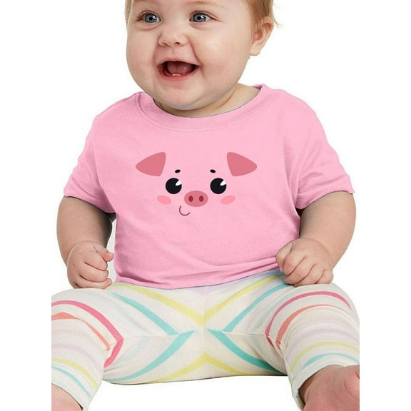 Cute Piggy Face T-Shirt Infant -Image by Shutterstock, 24 Months