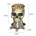 thumbnail image 5 of Macetas de cabeza para interior y exterior, maceta con forma de calavera, maceta de resina para plantas suculentas, contenedor, portalápices, decoración para el hogar y el jardín, Calavera, 5 of 5