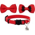 thumbnail image 5 of 2 Pcs Kitten Bow Tie Collar with Bell Cute Cat Collar for Girl Boy Dogs Breakaway Cat Collars Adjustable Small Puppy Safety Collar Plaid Pet Collar, 5 of 6