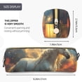 thumbnail image 3 of Fotbe Starry Sky White Horse Estuche para Lápices de Cuero con Estampado, Estuche con Cremallera Resistente, Organizador Compacto y Elegante para Papelería, 3 of 7