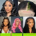 thumbnail image 7 of MDL Lace Front Wigs Human Hair for Black Women Glueless Body Wave 4x4 Wigs 180% Density Brazilian Unprocessed Virgin Human Hair  Pre Plucked with Baby Hair Natural Color 18inch, 7 of 7