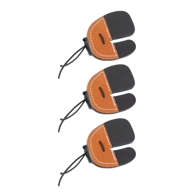 Protector De Tiro Con , 3 Piezas Protección Efectiva Cuero De PU Protector De Dedo De Tiro Con Ajustable Ergonómico Para Disparar Para Arcos Recurvos