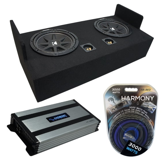 83-12 Ford Ranger Ext Cab Kicker Comp C12 Dual 12 Sub Box HA-A800.1 Amp