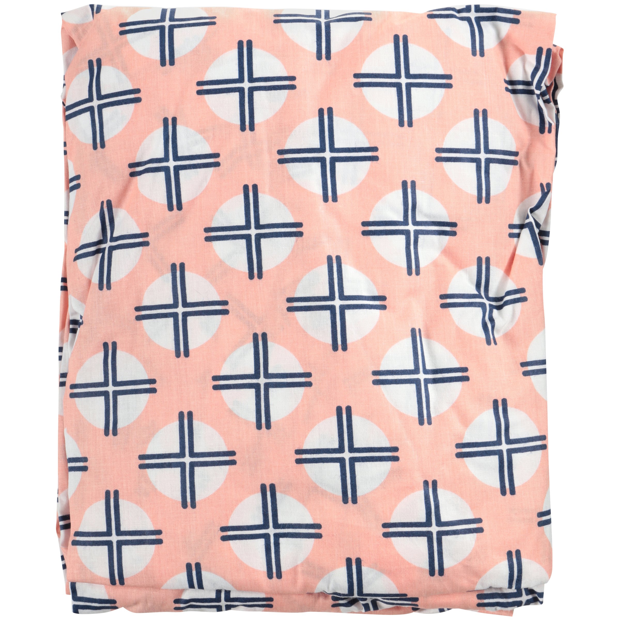 Bacati Olivia Tribal Dots Cross Coral Navy Crib Fitted Sheets 2 ct Package