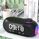 thumbnail image 5 of Reloj Despertador con Altavoz  Radio Reloj Iluminación RGB Pantalla de Temperatura Transmisión de Voz Altavoz Inalámbrico con Alarmas Duales Espejo Pantalla LED, 5 of 8