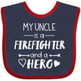 thumbnail image 3 of Inktastic My Uncle is a Firefighter and a Hero Boys or Girls Baby Bib, 3 of 4