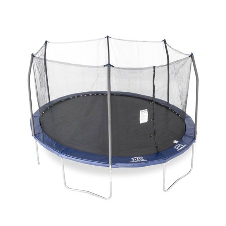 Skywalker Trampolines 15' x 13' Oval Trampoline with Safety Enclosure - Navy