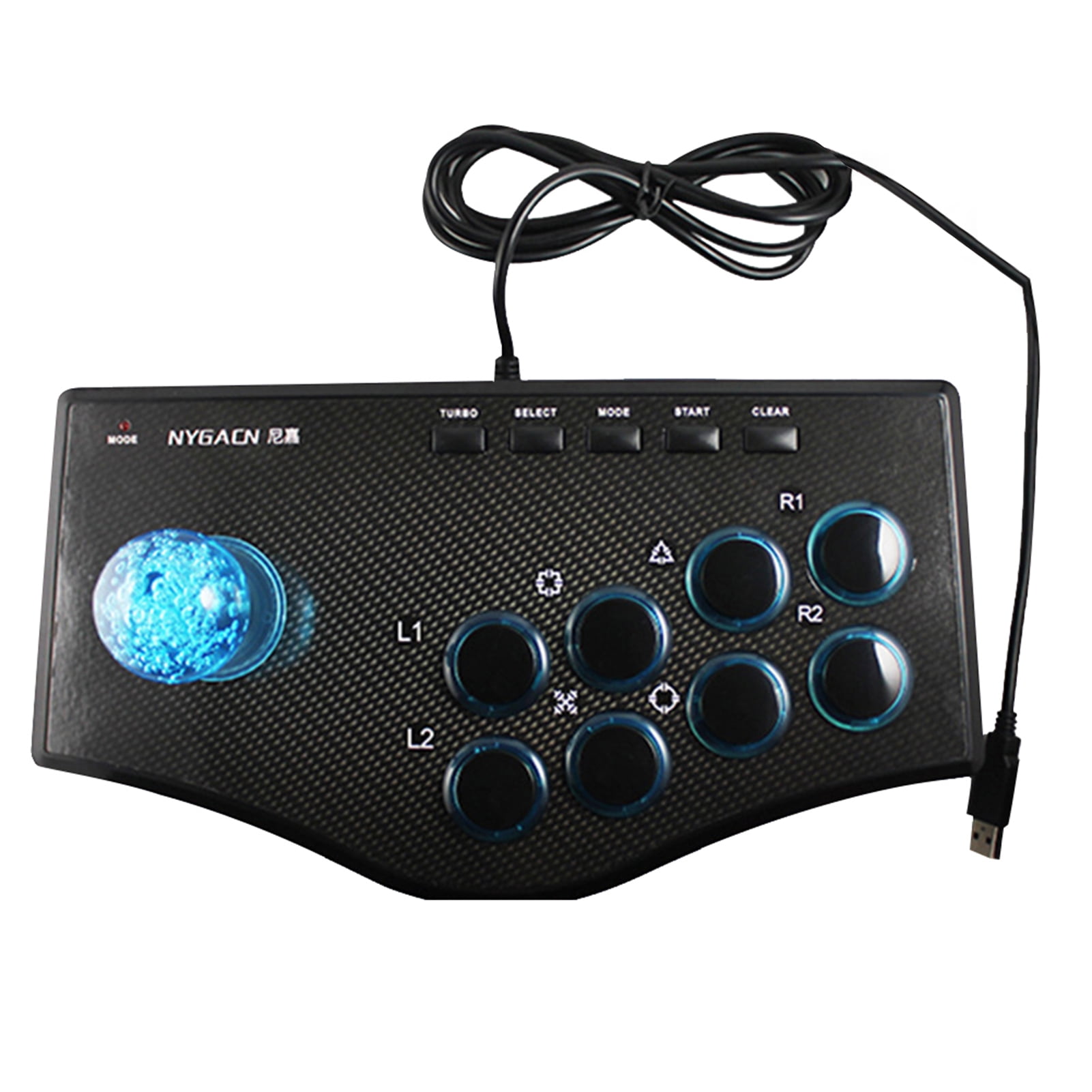 Faial tijger verrader Grofry Arcade Game Joystick USB Rocker Controller for PS2/PS3/Xbox PC TV  Box Laptop - Walmart.com