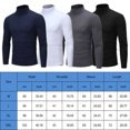thumbnail image 3 of SUNSIOM Chandail Décontracté pour Hommes, Col Roulé Slim Monochrome, 3 of 3